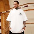 thumbnail image 4 of Camiseta holgada con estampado gráfico de Skate Boy para hombre, ropa de calle, camiseta de cuello redondo, camiseta informal de algodón estilo hip hop Y2K, 4 of 5