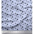 thumbnail image 1 of Soimoi Blue polyester Crepe Fabric Rocket & Spaceship Galaxy Decor Fabric Printed Yard 52 Inch Wide, 1 of 3