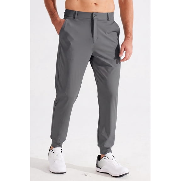 MASKERT Men's Casual Pants Joggers – Lightweight,3 Pockets,Slim Fit,Soft & Stretchy Tapered Business Dress Trousers