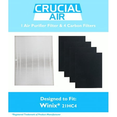 

Winix-Compatible 115115 Replacement Filter & 4 Carbon Filters Fits PlasmaWave Series