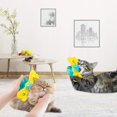 thumbnail image 3 of Windmill Cat Toy Turntable Tease Interactive Cat Toy Scratch Tickle Hairbrush Clean Qualified Access Accessories —Yellow, 3 of 7