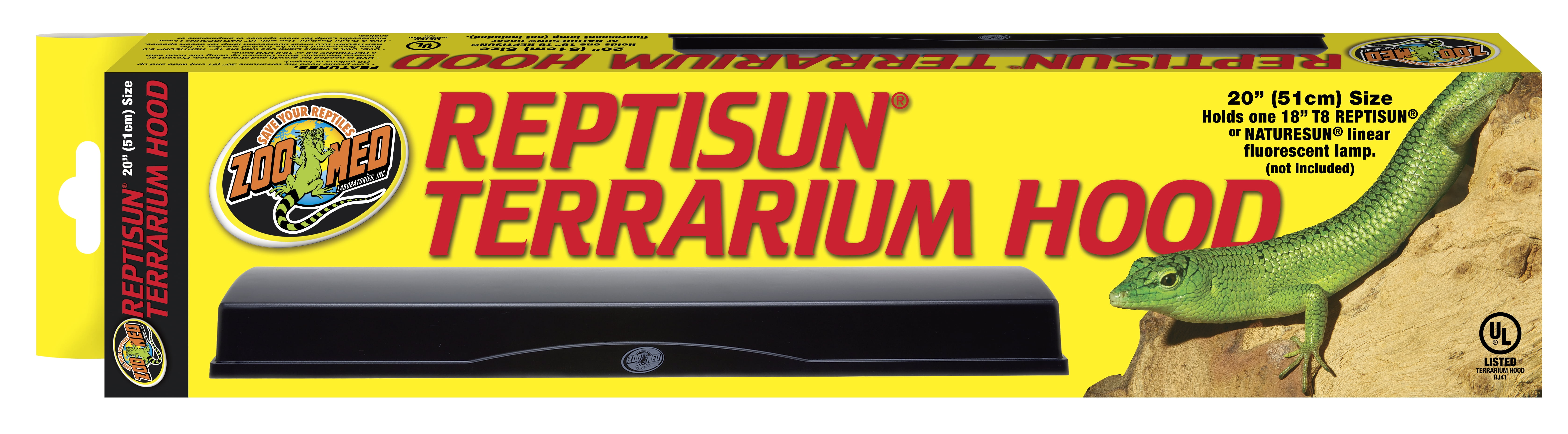 Zoo Med Reptisun T8 Terrarium Hood - 20" Fixture without Bulb (18" Bulb Required)