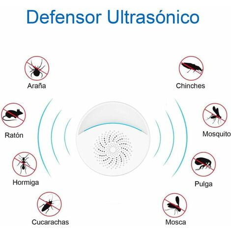 Répulsif Ultrason Anti-Moustique, Anti-Rongeurs Insectes Répulsif Moustique  Électronique Anti Rats, Coquerelle, Mouches, Fourmis, Araignées [2 Pack] 