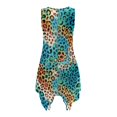 thumbnail image 5 of HELLHERO Sundress, Gradient Color Leopard Print Side Pockets Sleeveless Sundress, Pleated Round Neck Summer Sleeveless Dress for Beach Vacation Festival Party, 5 of 6