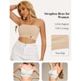 thumbnail image 2 of MANIFIQUE Strapless Bras for Women Push Up Bandeau Wireless Tube Padded Bra | Supportive Non Slip, Straps for One Shoulder & Halter Bra, No Underwire, 2 of 3