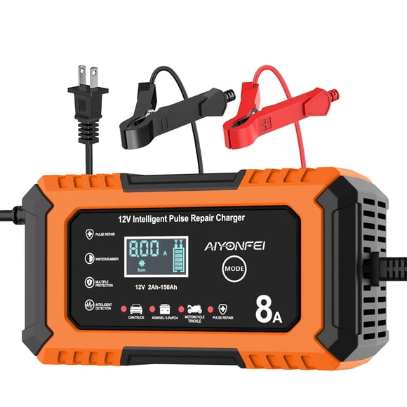 Cargador de batería AIYONFEI 12V 8A Smart Trickle Maintainer