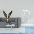 thumbnail image 2 of Estatua de la casa,Estatua de ala hecha a mano,artesanía de resina para cafetería,Mesita de noche,Mesa auxiliar de acrílico transparente,mesa auxiliar transparente de 2 niveles,Mesa pequeña, 2 of 8