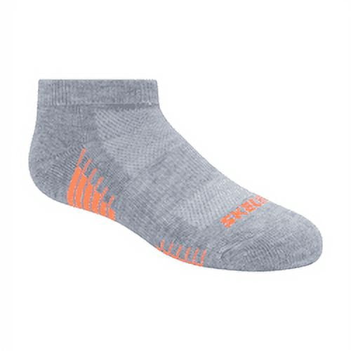 Skechers Kids Girls' 6 Pack 1/2 Terry Low Cut Socks, White/Grey, 7-8.5