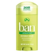 Ban Anti-Perspirant Deodorant Invisible Solid Unscented 2.60 oz 2-Pack