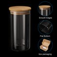 thumbnail image 4 of Uxcell 22 oz Glass Jar with Airtight Bamboo Lid Glass Kitchen Container Clear Food Storage Jar 2 Pack (16x8cm), 4 of 6