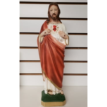 Pearl Sacred Heart of Jesus Statue - Hand Painted in Italy - Our Tuscany Collection