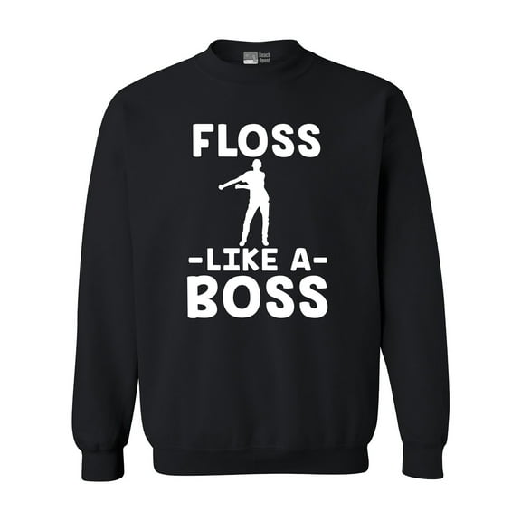 Floss Like A Boss Dance Floor Funny DT Crewneck Sweatshirt