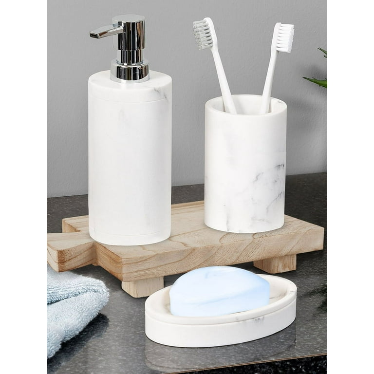 Wood Pedestal Stand Riser Wood Tray for Bathroom Home Kitchen Sink Holder  Wooden Soap Holder for Bottles Plant Makeup Tissues Candles Guest Towels