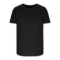 thumbnail image 4 of Cotton T Shirts for Boys Girls Summer Crewneck Short Sleeve Tees Chest Pocket Cozy Base Tops Plain Tshirts (7 Years, Black), 4 of 7