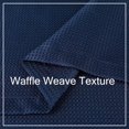 thumbnail image 4 of GlowSol Navy Blue Shower Curtain 78 inches Long Waffle Woven Textured Polyester Extra Long Fabric Shower Curtain for Bathroom Washable, 1 Set, 4 of 7