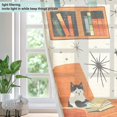 thumbnail image 4 of Yayeee Window Curtains Set of 2 for Living Room Light Filtering 63"x52", Beige Cats Reading, 4 of 7