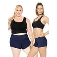 thumbnail image 2 of Stretch Is Comfort Women's Nylon/Spandex Booty Shorts | Small- 3x, 2 of 6