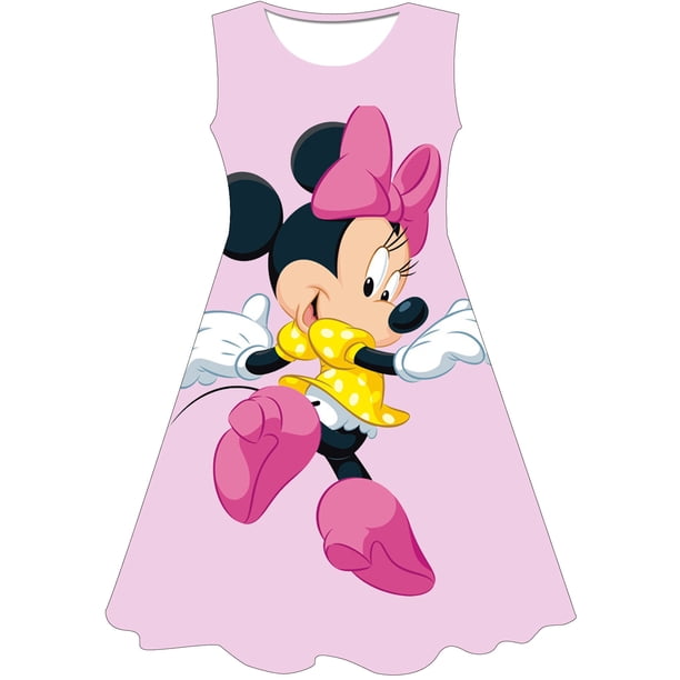Disney Navidad Mickey vestido niñas dibujos animados Minnie Mouse vestidos princesa ropa niños fiesta ropa 1-10Years6M Gao Jinjia LED