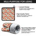 thumbnail image 7 of White Orange Sunflower Green Leaf Pattern Kitchen Oven Mitt and Pot Holder Sets 2 Pcs for Baking, Cooking and Grilling, Heat Resistant Up To 392 °F, 7 of 7