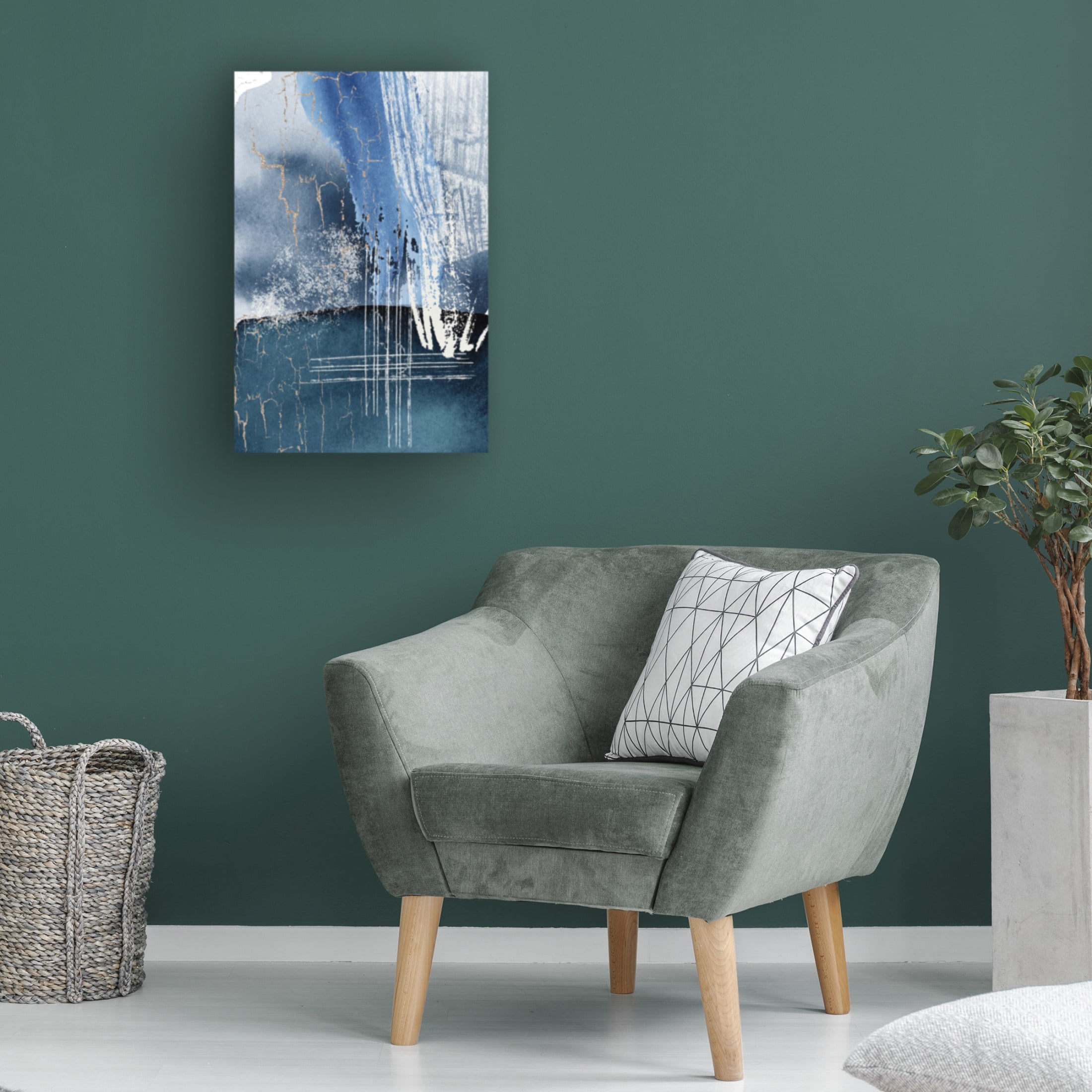 Trademark Fine Art Sally Ann Moss Blue Lagoon 2 Canvas Wall Art
