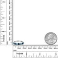 thumbnail image 3 of Gem Stone King 925 Sterling Silver Round Swiss Blue Topaz Blue Sapphire Anniversary Ring for Women (1.46 Cttw, Gemstone Birthstone) (Size 6), 3 of 4