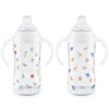 NUK Learner Cup, 8+ Months, Fun Fruits and Animals 10 Oz, Pack of 2, BPA-Free, Soft Spout, Spill Proof Sippy Cup