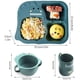 thumbnail image 2 of Juego De Platos De Cena, Juego De Platos Para Niños, Platos Y Platos Para Niños De 6 Piezas, Tazón Para Niños, Taza, Cuchara, Tenedor, Pequeño Dinosaurio De Dibujos Animados, Rosa Xemadio LN-2093-1, 2 of 6