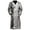 White, variant on Men Retro Faux Leather Trench Coat Full Length Steampunk Long Overcoat Vintage Open Front Cardigan Style