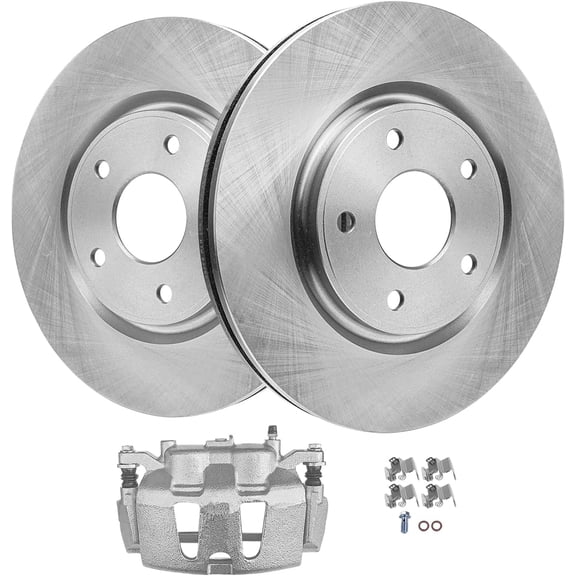 Detroit Axle - 330mm Front Disc Brake Rotors Left Brake Caliper Replacement for Chrysler Town & Country Pacifica Dodge Grand CaravanRam C/V
