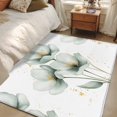 thumbnail image 5 of Spring Flower Area&nbsp;Rug 3x5ft Rustic Watercolor White Floral Plant Non-Slip&nbsp;Washable Square&nbsp;Rugs Soft Felt Indoor Floor Mat for Bedroom Kitchen Living Room Bathroom, 5 of 9
