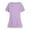 Purple #025, variant on Soft Stretch Round Neck Scrub Top for Women – Lightweight Comfortable Top with Convenient Pocket Design Orange 3XL