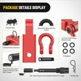 thumbnail image 5 of Nilight Anti-Theft Shackle Hitch Receiver 2Inch 45000 LBs Breaking Strength 3/4" Anti-Theft D Ring Shackle 5/8" Trailer Hitch Lock Pin Heavy Duty Solid Towing Kit for Trucks Off Road (Red), 5 of 9