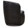 thumbnail image 4 of Bowery Hill Leather Upholstery Contemporary Black Swivel Chair, 4 of 6