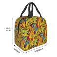 thumbnail image 3 of Fotbe Dancing African Women Bolsa Térmica con Estampado y Forro de Aluminio Grueso Bolsa de Almuerzo con Bolsillo Frontal para Hombres y Mujeres, Ideal para Trabajo, Escuela, 3 of 8