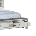thumbnail image 3 of Benjara Reva California King Bed- Storage Bench- Upholstered Silver Faux Leather, 3 of 5