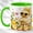 Green, variant on Duckling Boots Coffee Mug, Daisy Lemon Mug, Ceramic 11 oz