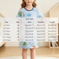 thumbnail image 3 of akafmk Girls Dresses Knit Short Sleeve T-Shirt Dress Cute Thin Breathable Sleepwear Loungewear Casual Summer House Dresses, 3-13 Years, 3 of 6