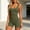 Army Green, variant on Women’s 2 Piece Yoga Workout Outfit Scoop Neck Sleeveless Stretch Tank Top and High Waist Tummy Control Biker Shorts Buttery Soft Quick Dry Sets for Yoga, Running, Gym Workout Wine
