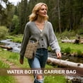 thumbnail image 2 of Unique Bargains Water Bottle Carrier Bag Convenient and Durable Crossbody Water Bottle Holder for Hiking Cycling  Khaki, 2 of 7