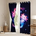 thumbnail image 3 of Feelyou Couple Axolotl Curtains Pack of 2 (42x84 Each), Stars Galaxy Curtains Blackout, 3 of 6