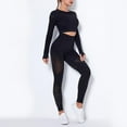 thumbnail image 6 of Mchoice Workout Sets for Women 2 Piece Seamless Outfits Yoga Crop Tops High Waist Sports Leggings Tracksuits, 6 of 7