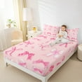 thumbnail image 4 of Manfei Chic Pink Bow Bed Sheets Set Twin Size, Kawaii Ribbon Bed Sheets Twin, Princess Bowknot Bedding Twin Size, Super Cozy Room Decor, 3-Piece, 4 of 7