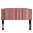 thumbnail image 3 of Headboard, Rivet Nailhead, Tufted, Full Queen, Pink, Velvet, Mid Century Bedroom, Modern Contemporary Boutique HB35239, 3 of 9