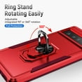 thumbnail image 6 of TECH CIRCLE for Google Pixel 8 Case with Ring Holder ,Military Grade Rugged Shockproof Kickstand Bracket Cover with Magnetic Car Mount Lens Protective Case for Google Pixel 8 6.2",Rose + Red, 6 of 10