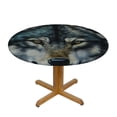 thumbnail image 3 of JEUXUS  Wolf Head Round Tablecloth with Elastic Round Fitted Table Cover for Round Tables Decorative Table Cloth for Harvest Decorations Party,, 3 of 7