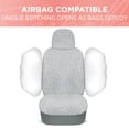 thumbnail image 4 of Carbella Plush Sherpa Fleece Car Seat Covers, 2 Pack Gray Seat Cover for Cars with Soft Cushioned Touch, Cute Automotive Interior Protector for Trucks Van SUV, 4 of 7