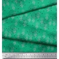 thumbnail image 2 of Soimoi Green Velvet Fabric Star Tetrahedron Geometric Printed Fabric 1 Yard 60 Inch Wide, 2 of 3