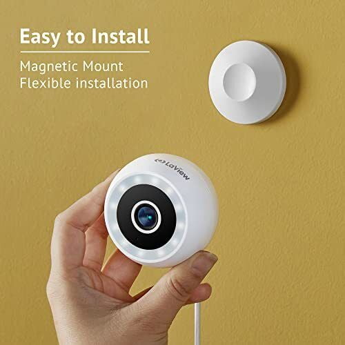 Laview 4MP Security Cameras Outdoor Indoor 2pc,2K Wired Cameras for Home Security with Starlight Color Night Vision,IP65 Spotlight Security Camera