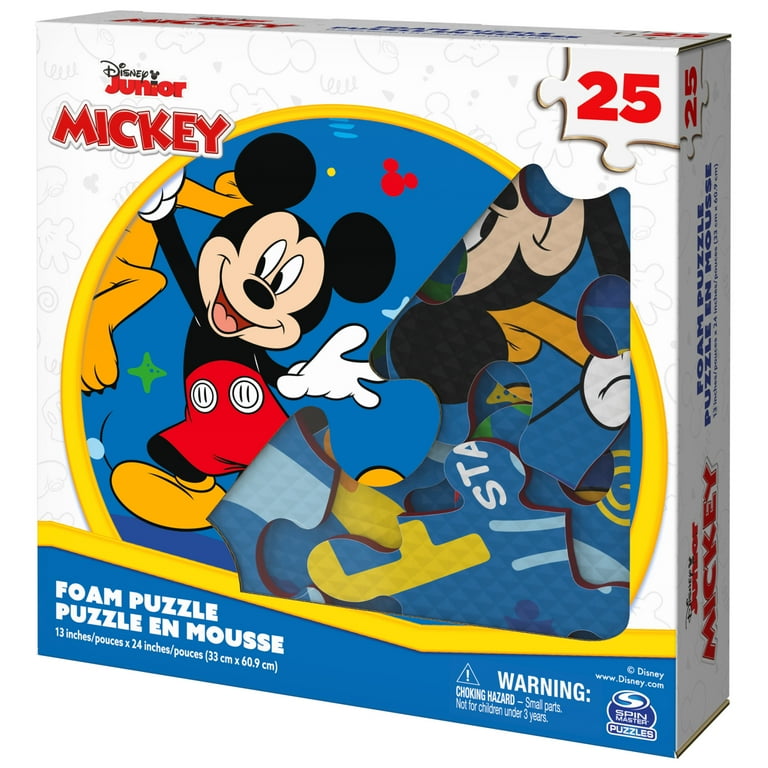 Disney Junior Mickey Mouse 25-Piece Foam Squishy Puzzle - Walmart.com