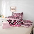 thumbnail image 5 of Homewish Fashion Leopard Print K 7-Piece Bedding Set, Princess Bowknot Comforter Sets, 5 of 7